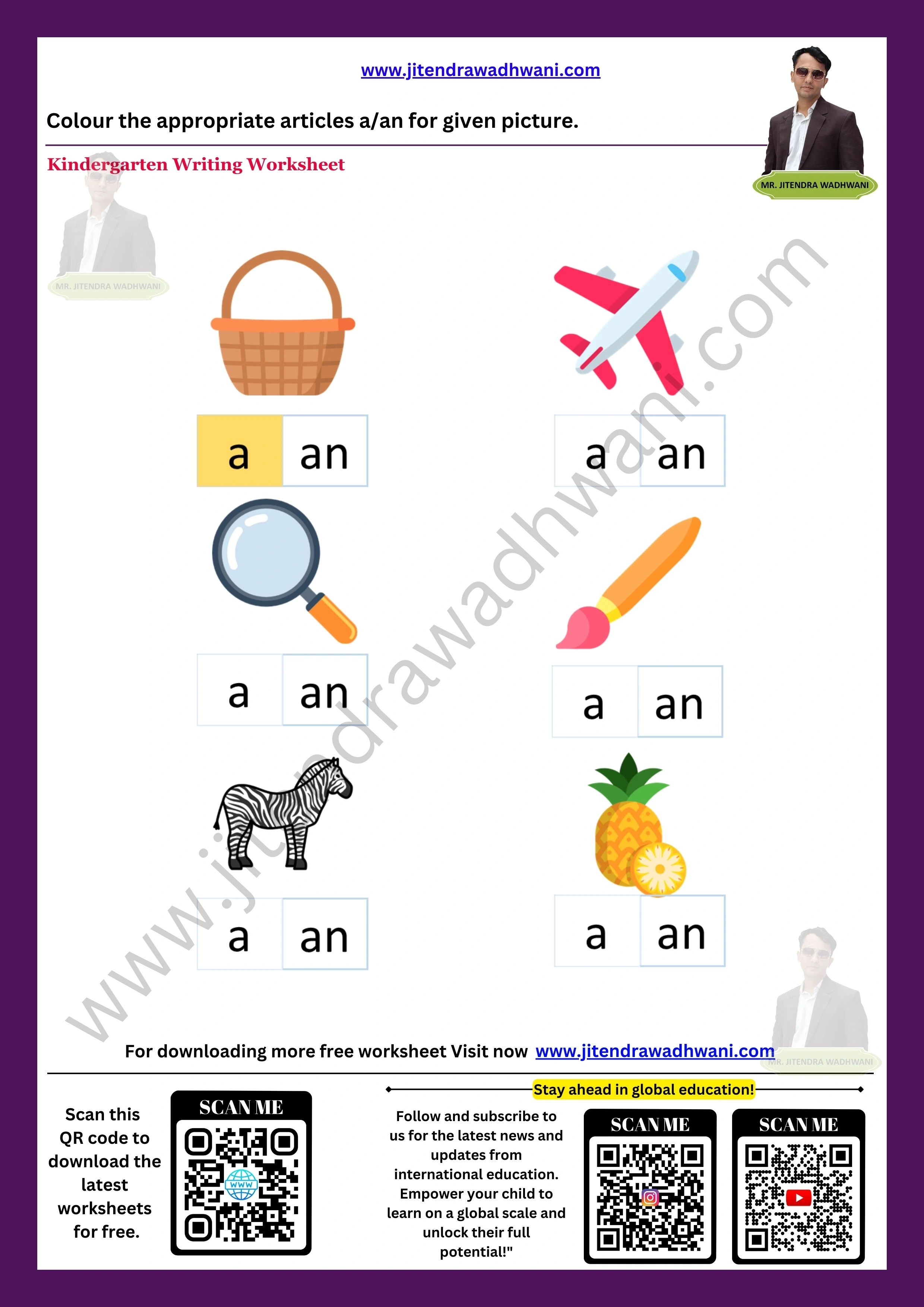 English Articles Worksheet 3