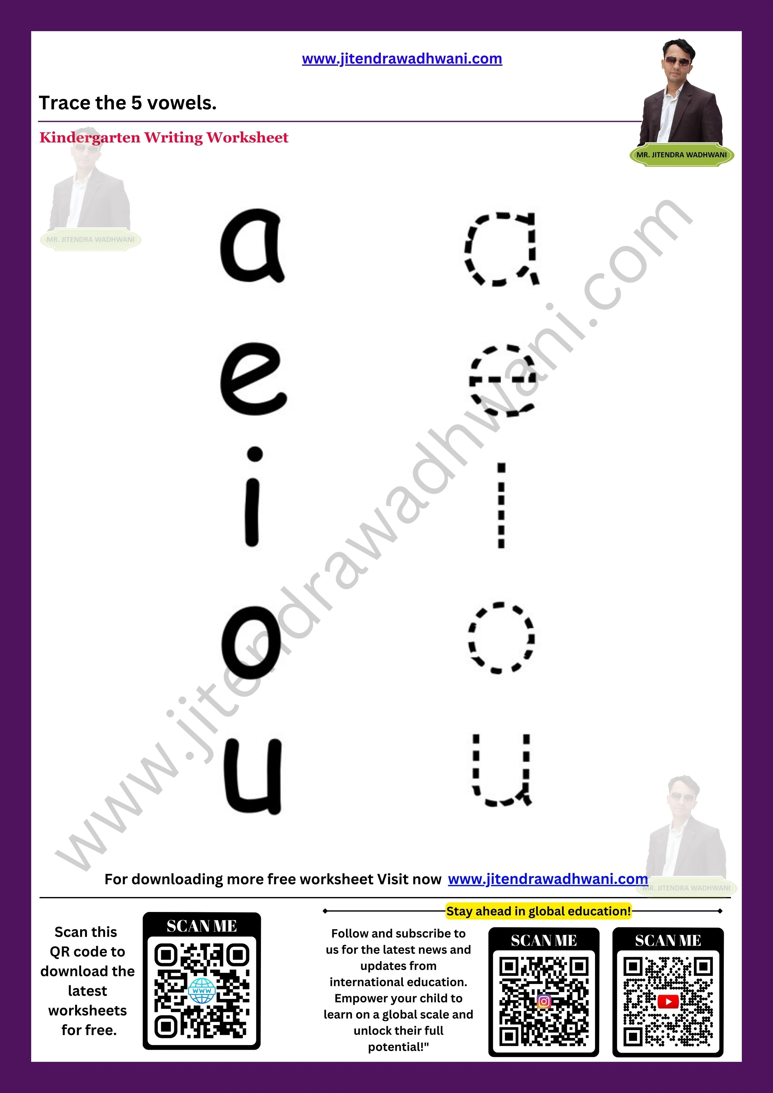 English Vowels Worksheet 1