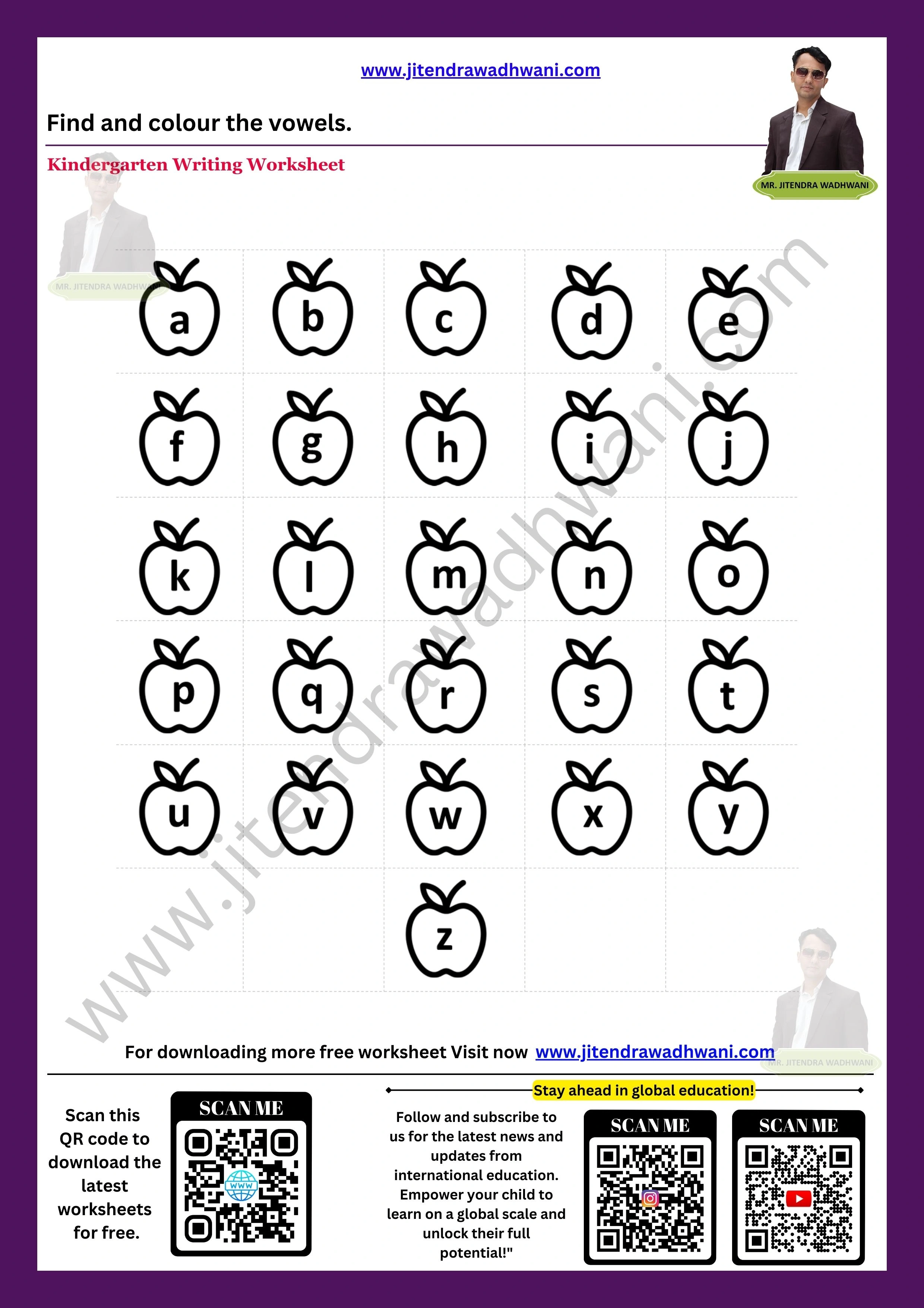 English Vowels Worksheet 2