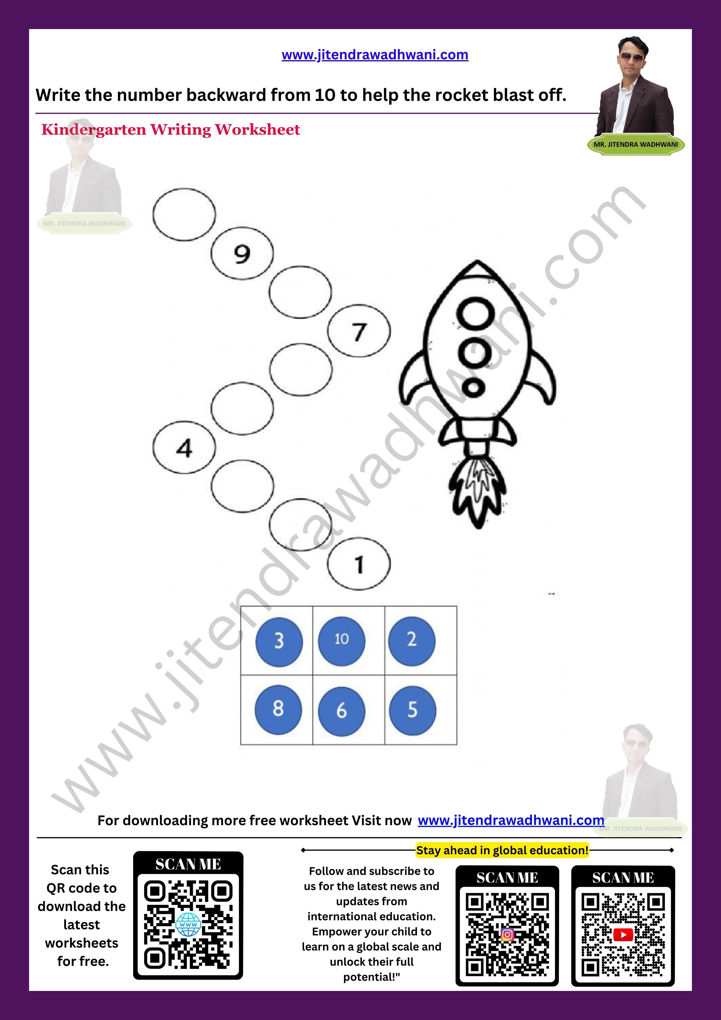 Number Tracing 31 to 40 Thumbnail