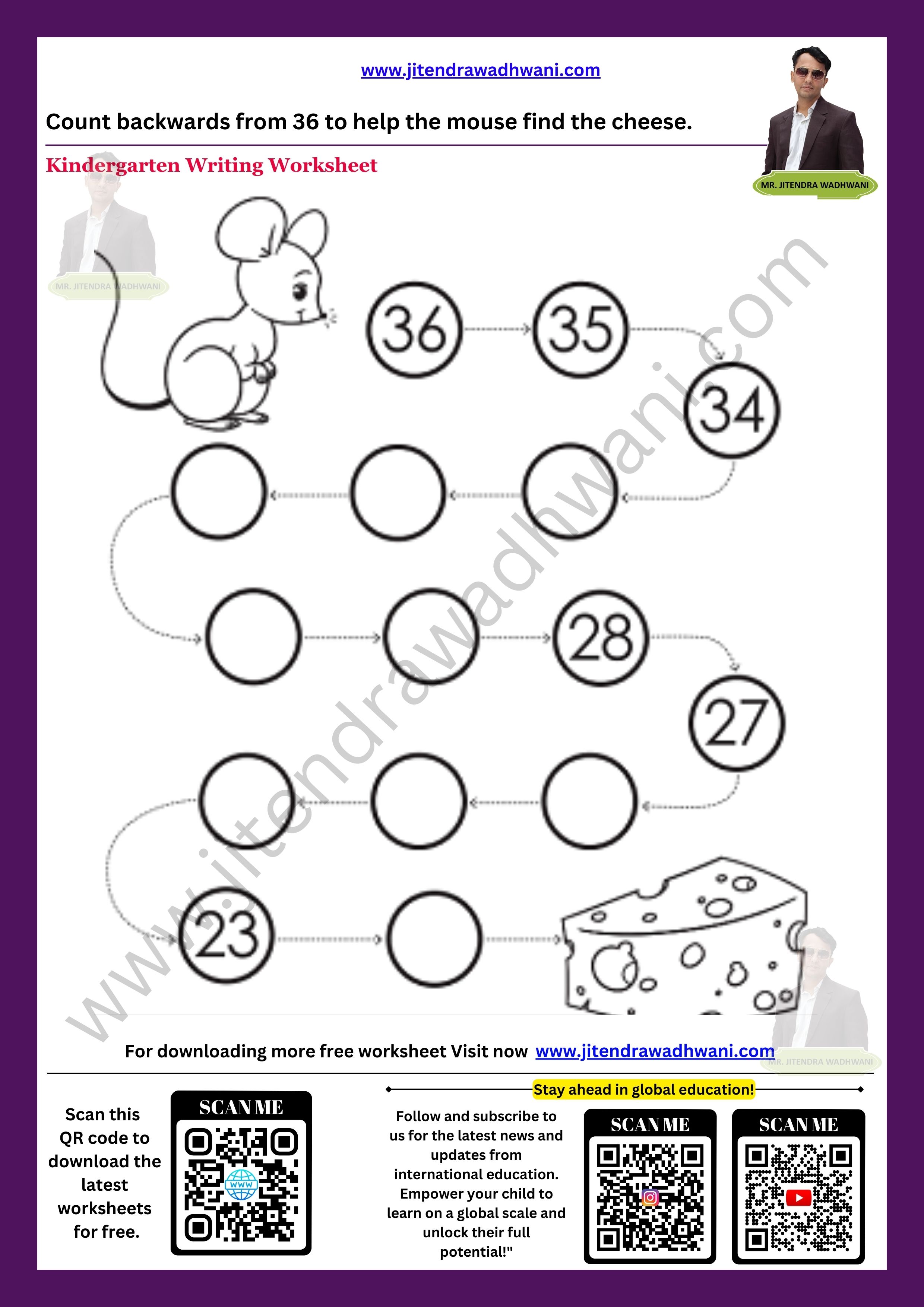 Number Tracing 31 to 40 Thumbnail