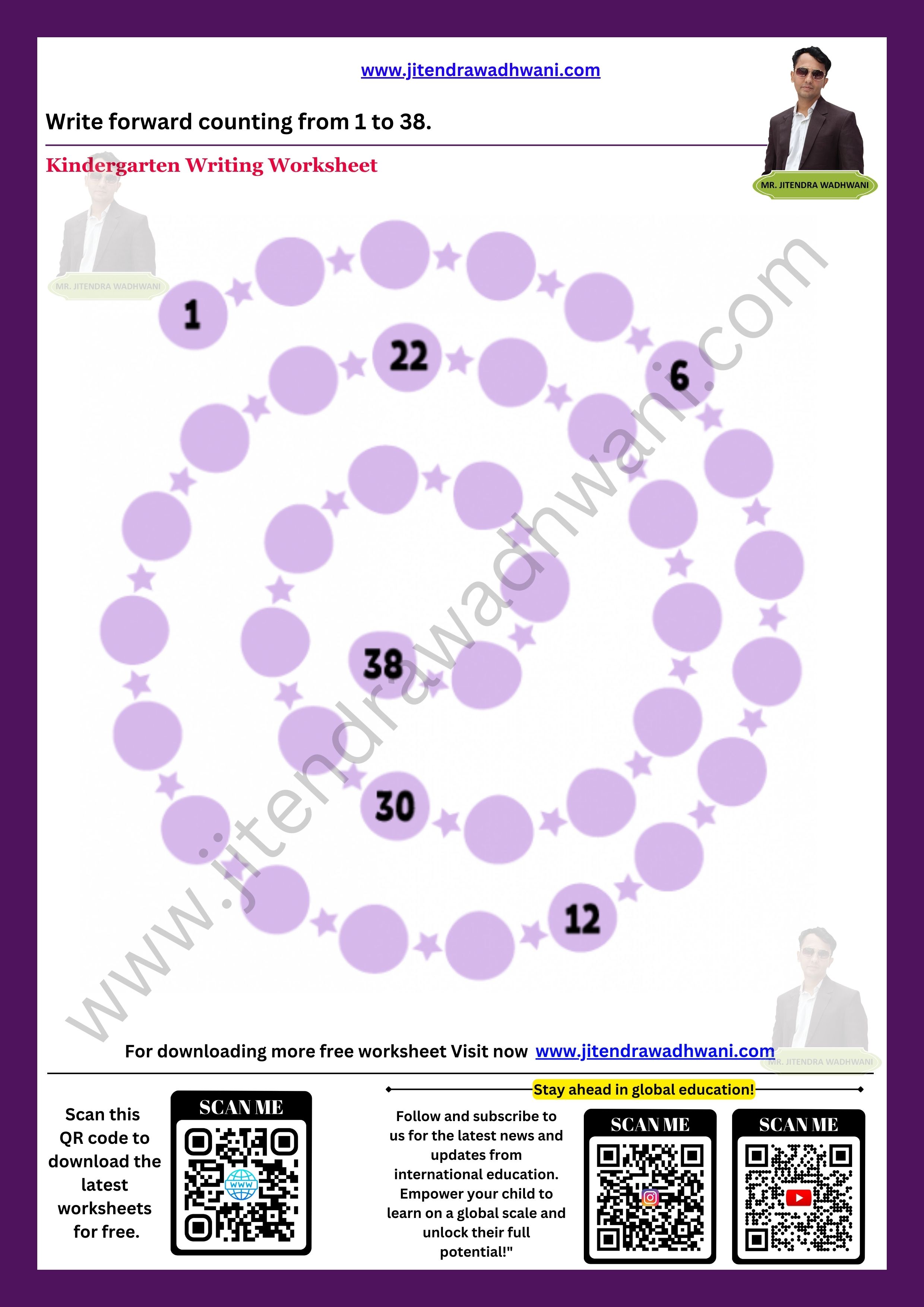Number Tracing 31 to 40 Thumbnail