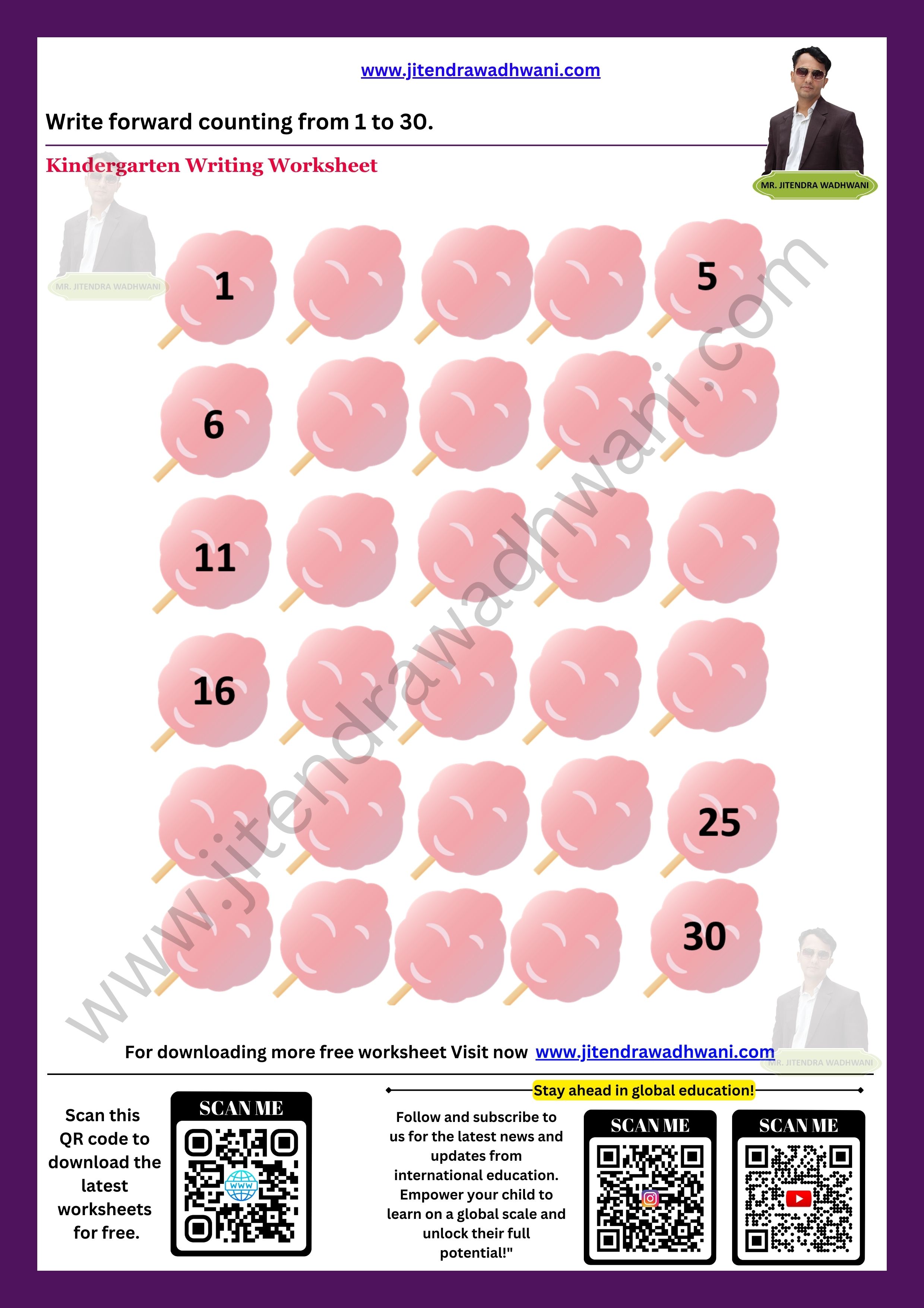 Number Tracing 31 to 40 Thumbnail