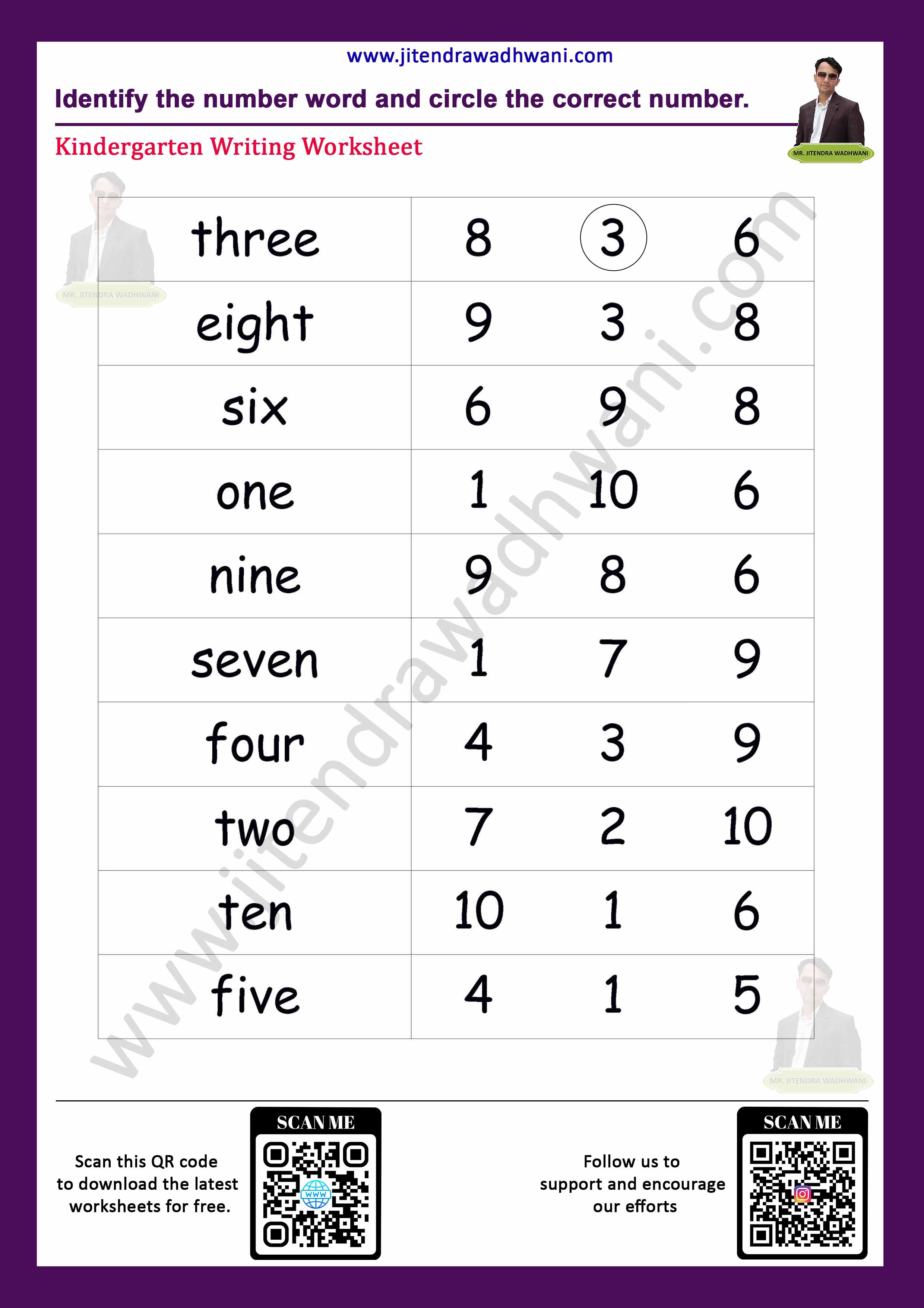 Number Tracing 31 to 40 Thumbnail