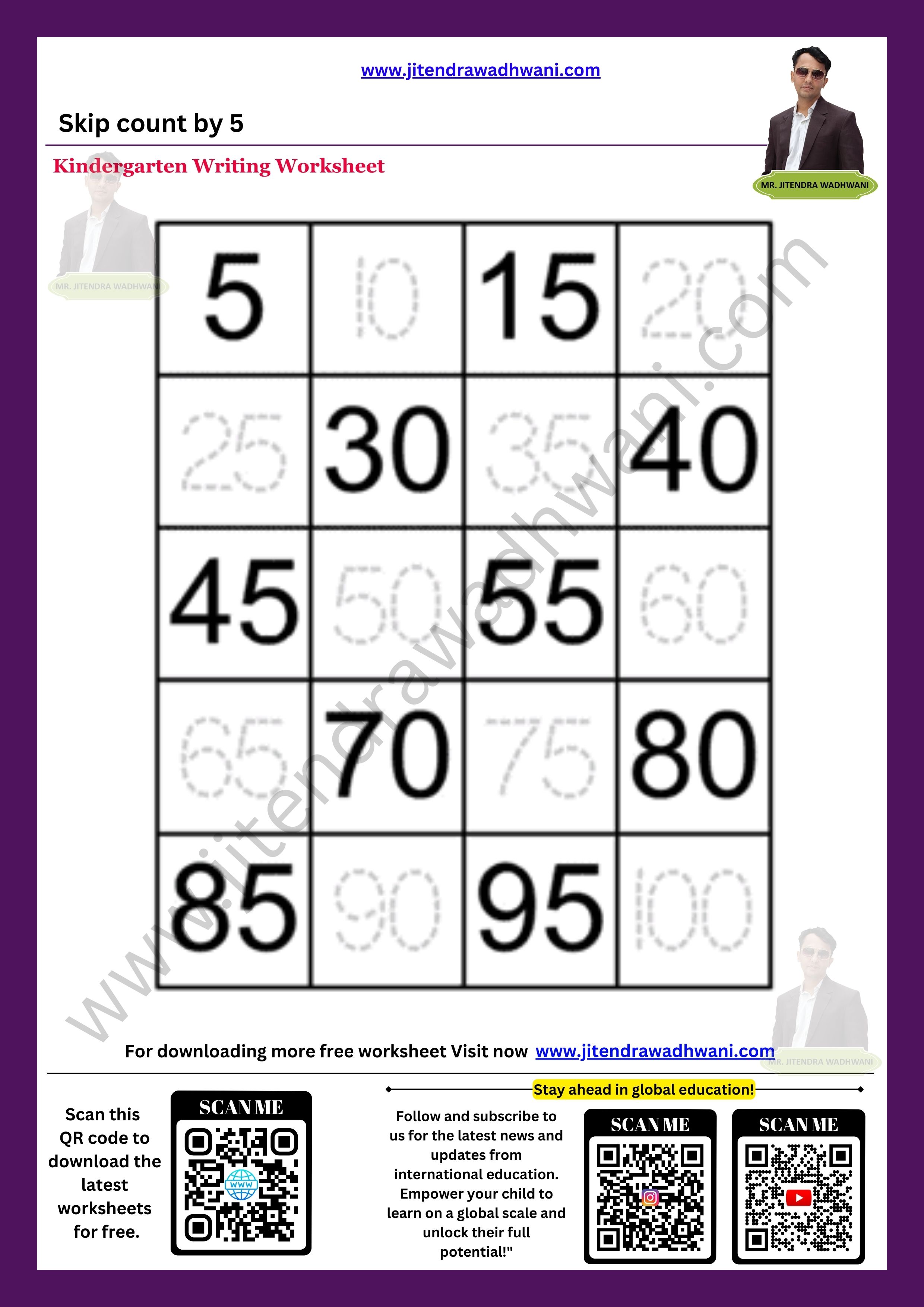Number Tracing 31 to 40 Thumbnail