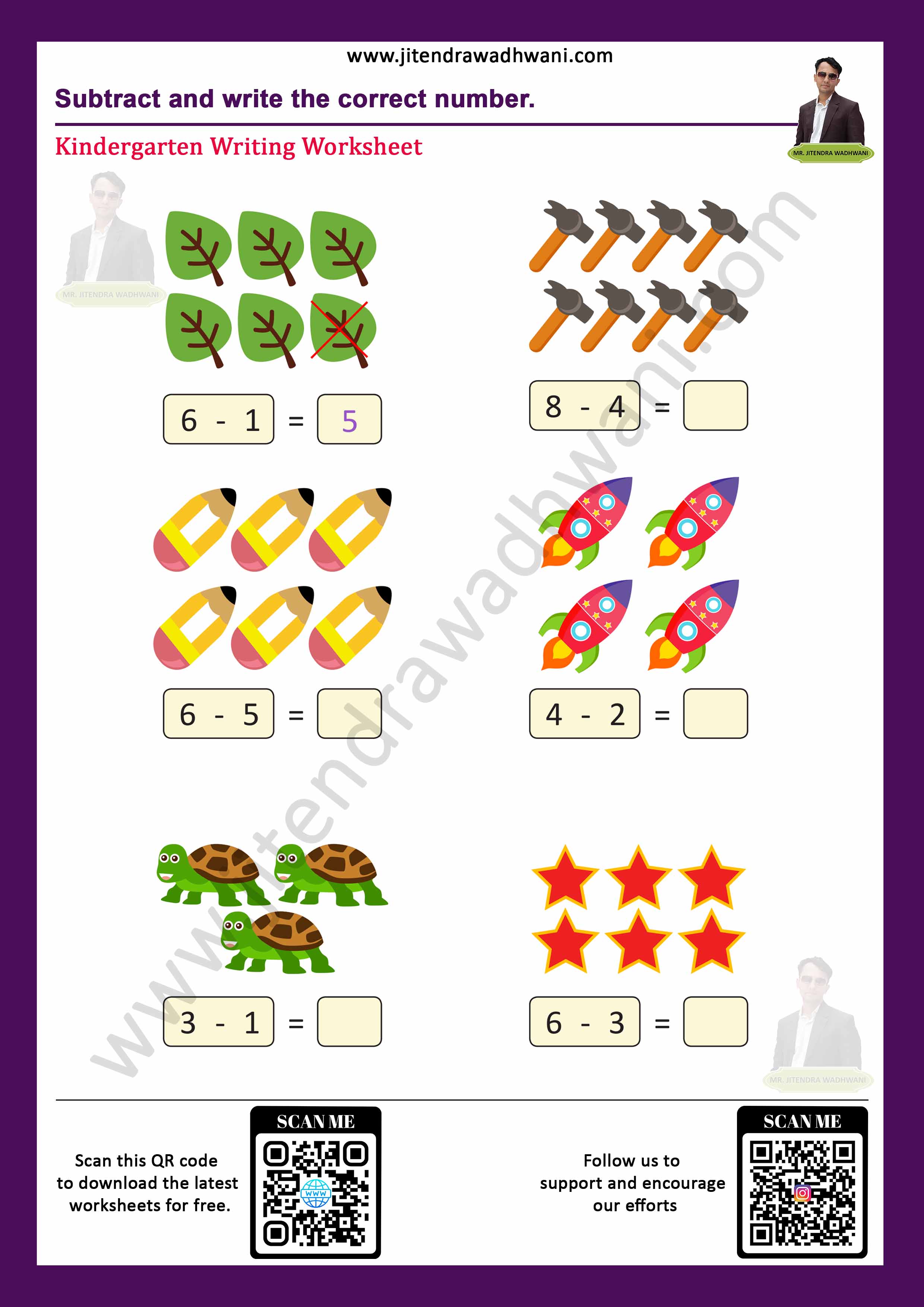 Subtraction Worksheet Thumbnail