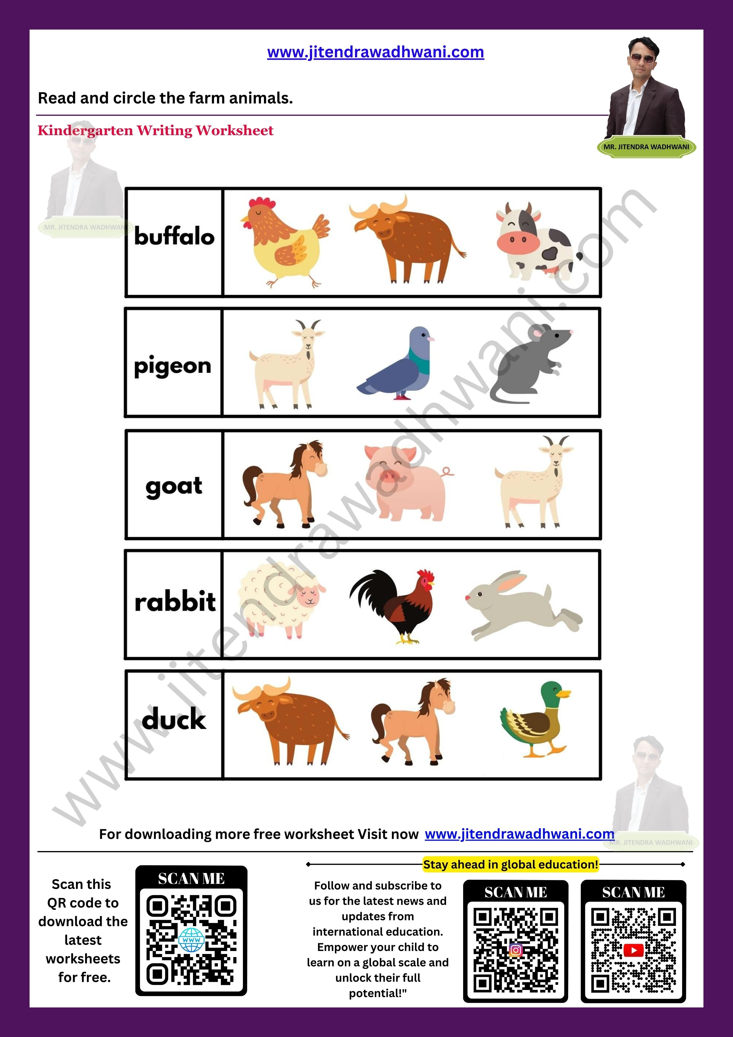 Farm Animals Worksheet 2